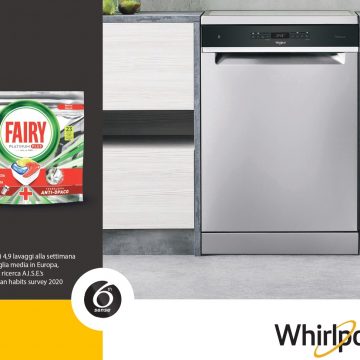 Whirlpool regala 8 mesi di Fairy Platinum Plus