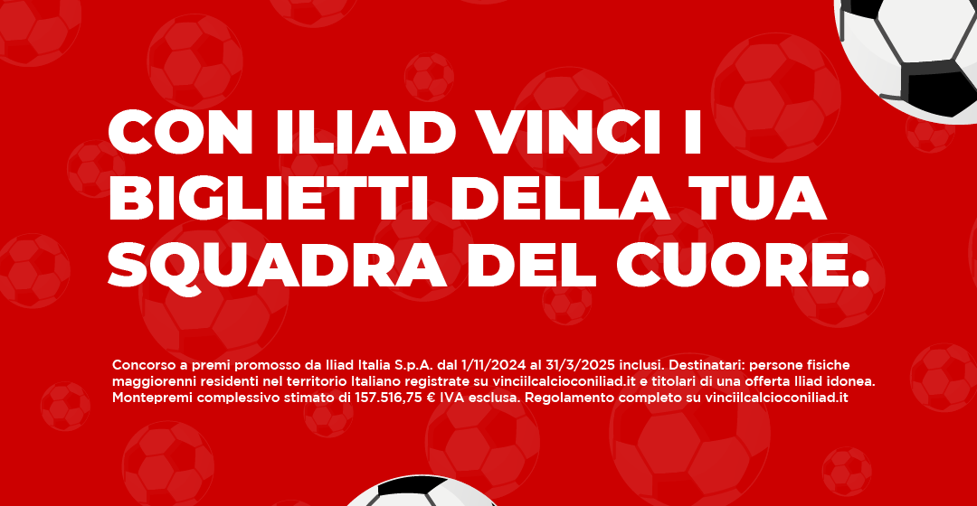 Al via il concorso “Vinci il calcio con iliad”